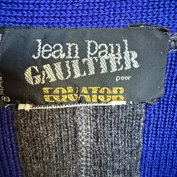 Vintage Jean Paul Gaultier EQUATOR wool button up sweater M - Picture 8 of 8